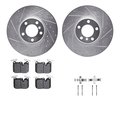 Dynamic Friction Co 7312-31112, Rotors-Drilled, Slotted-SLV w/3000 Series Ceramic Brake Pads incl. Hardware, Zinc Coat 7312-31112